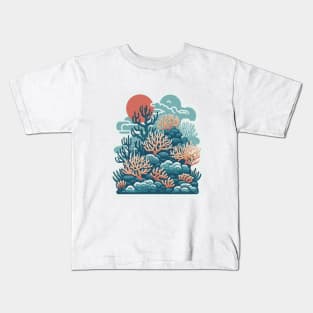Coral Reef Art Kids T-Shirt